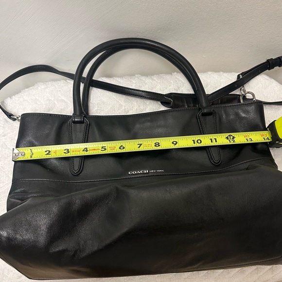 Coach Soft Borough Bag in Black leather Satchel, lots of space, 5 compactments - Picture 17 of 17